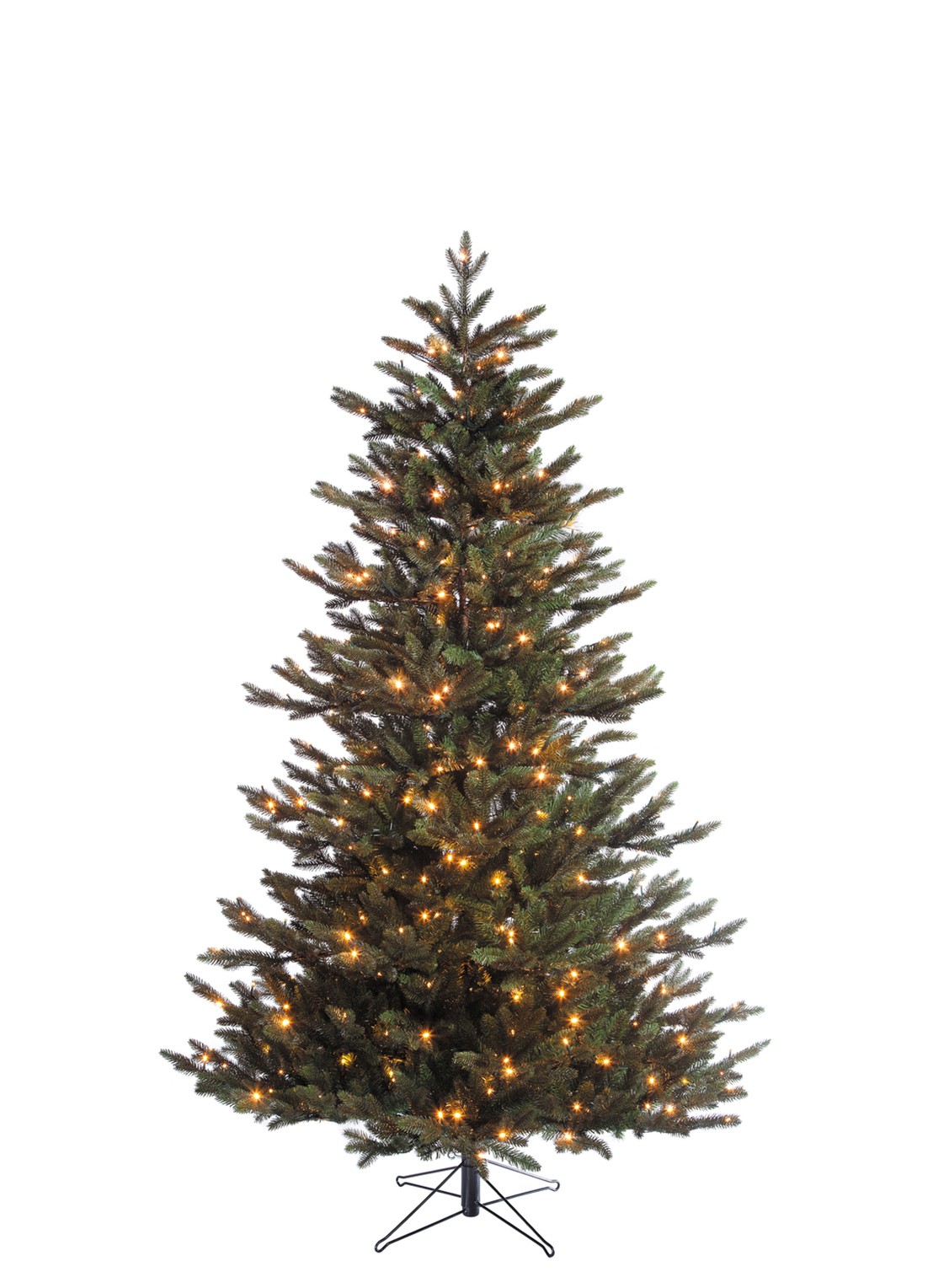 Black box Macallan kunstkerstboom met LED verlichting 185 cm - voorkant 3 donkergroen