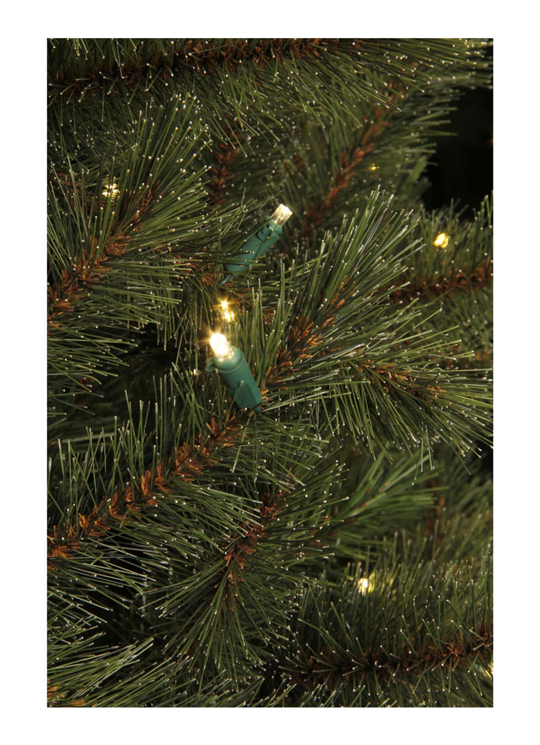 Black box Toronto kunstkerstboom met LED verlichting 215 cm - voorkant 4 groen