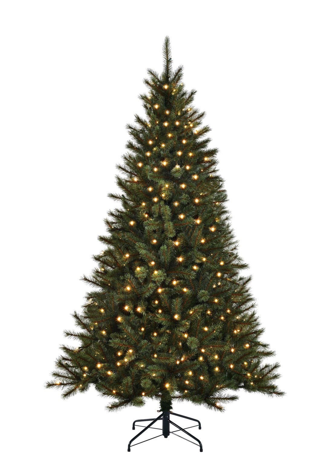 Black box Toronto kunstkerstboom met LED verlichting 230 cm - voorkant 3 groen
