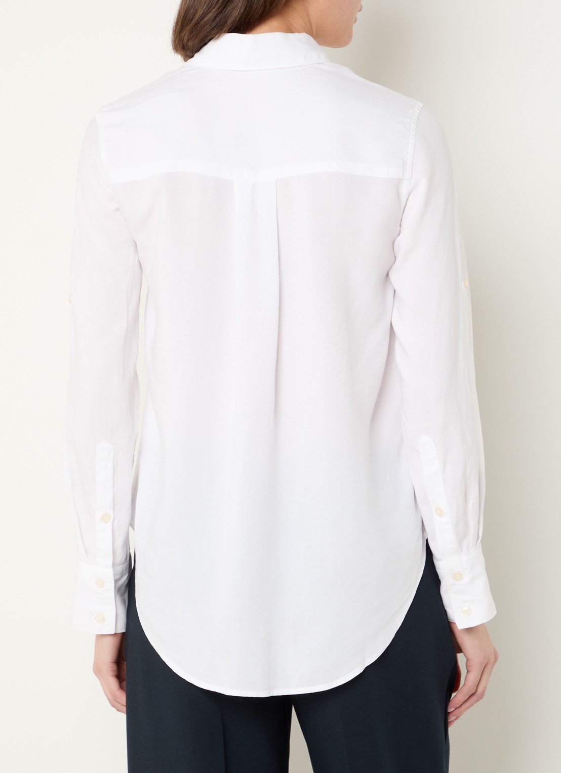 BLLMR Bodi blouse met borstzak - achterkant 4 wit