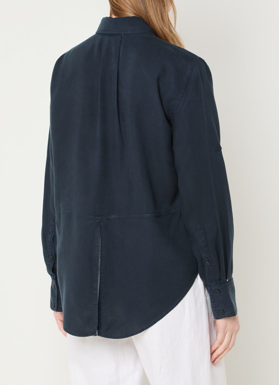 BLLMR Bodi blouse met borstzak - achterkant 2 donkerblauw