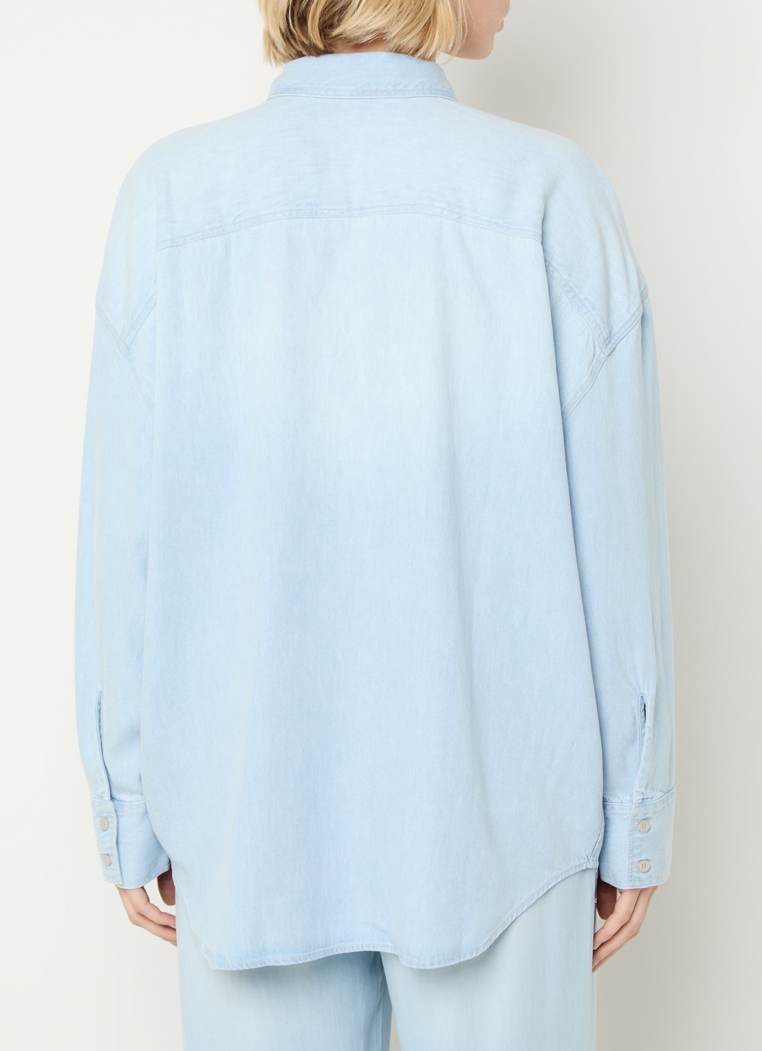 BLLMR Dado blouse in linnenblend - achterkant 3 lichtblauw