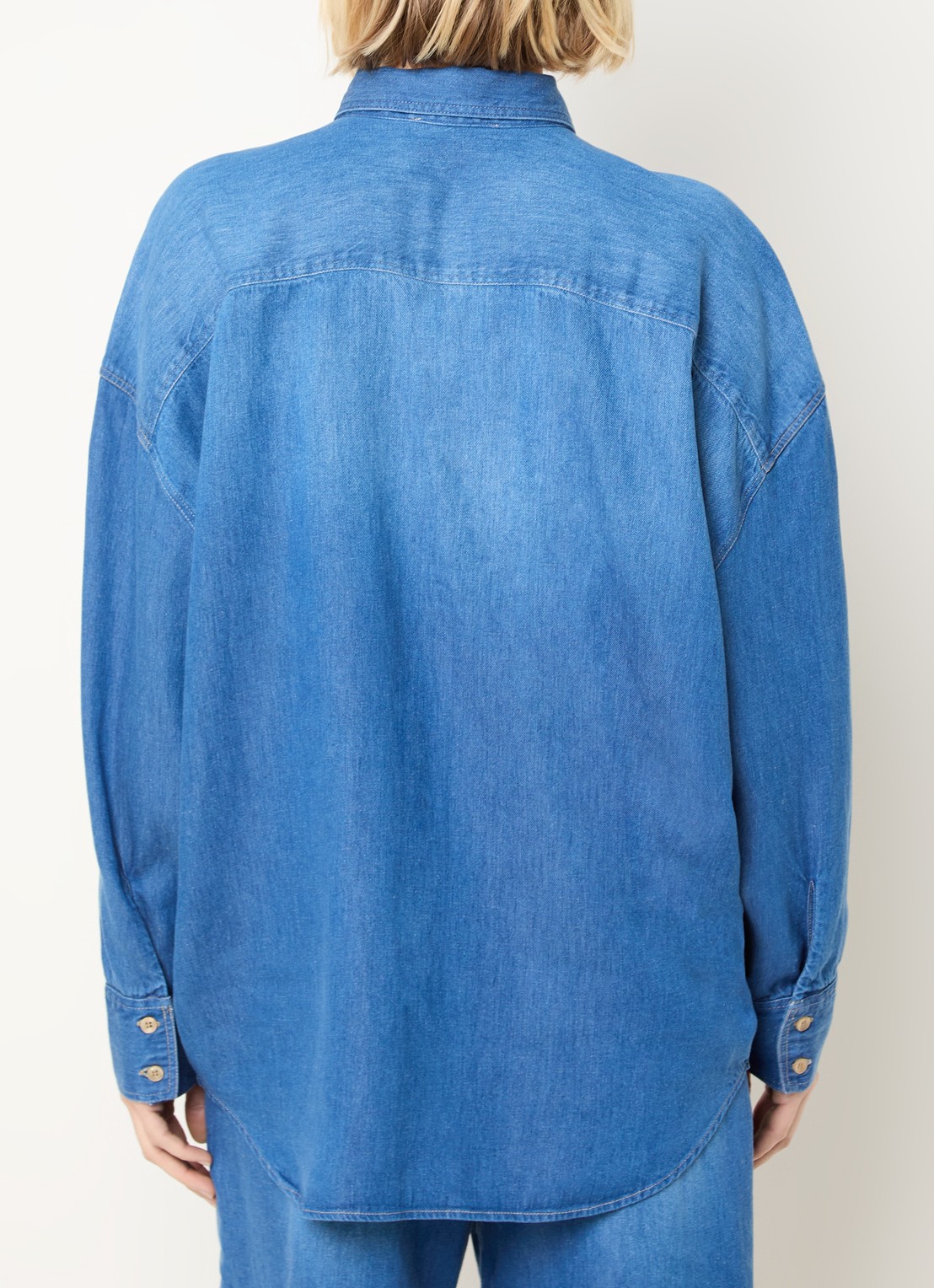 BLLMR Dado blouse in linnenblend - achterkant 4 indigo