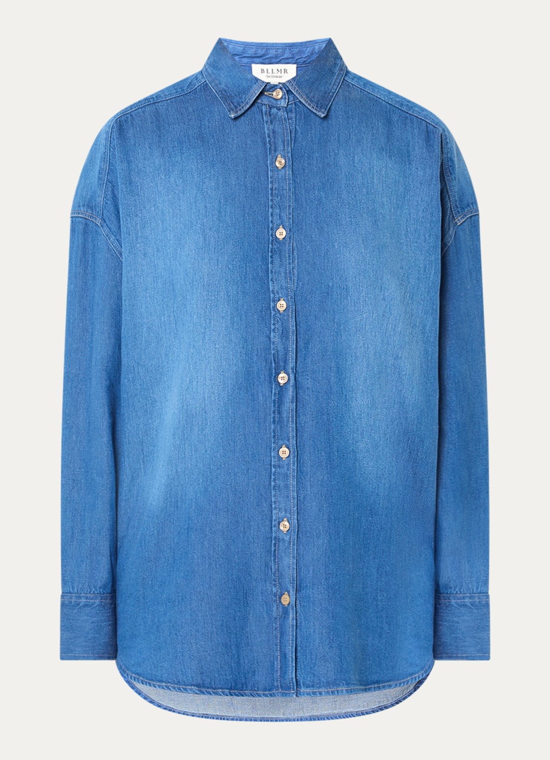 BLLMR Dado blouse in linnenblend - voorkant 2 indigo