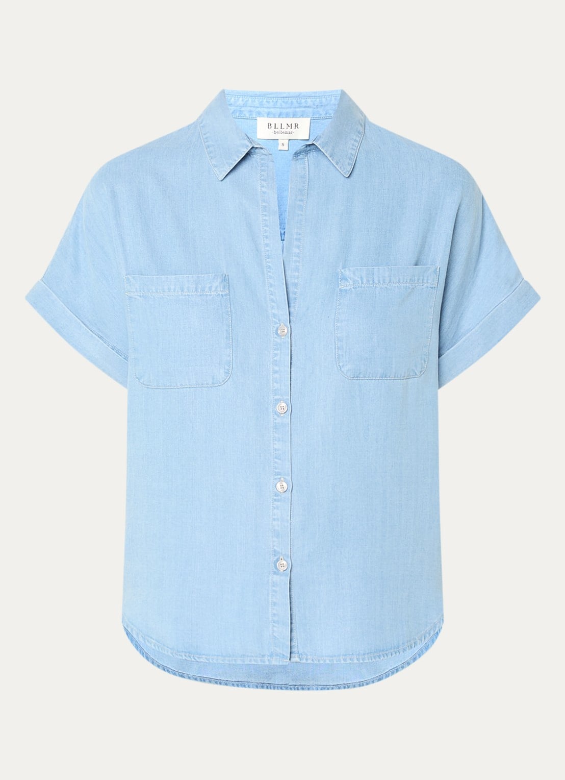 BLLMR Mia blouse met borstzakken - voorkant indigo