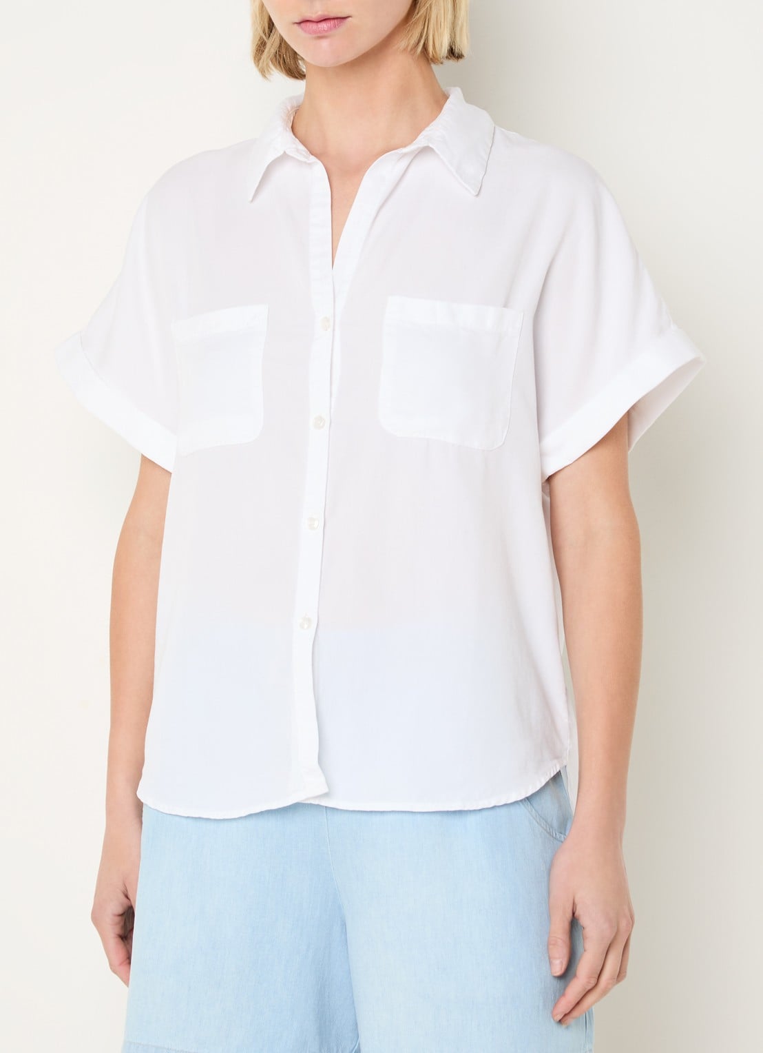 BLLMR Mia blouse met borstzakken - detail 4 wit