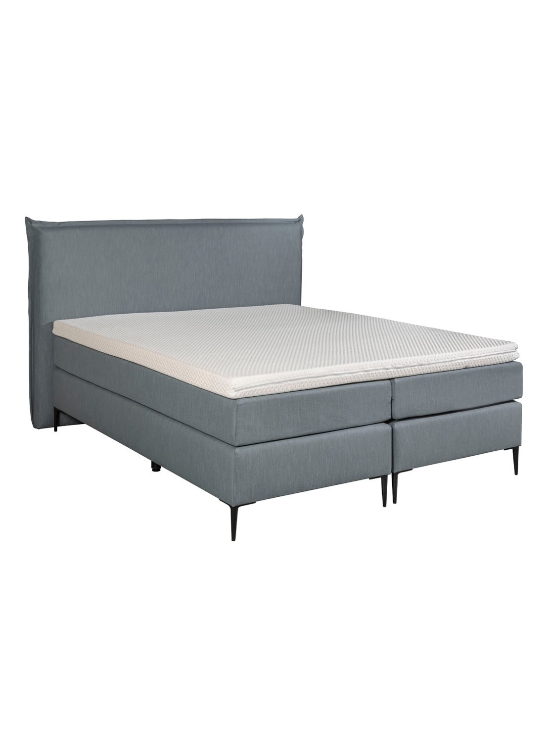 Bloemendaal Capri boxspring combinatie inclusief matras en topper - voorkant 5 staalblauw