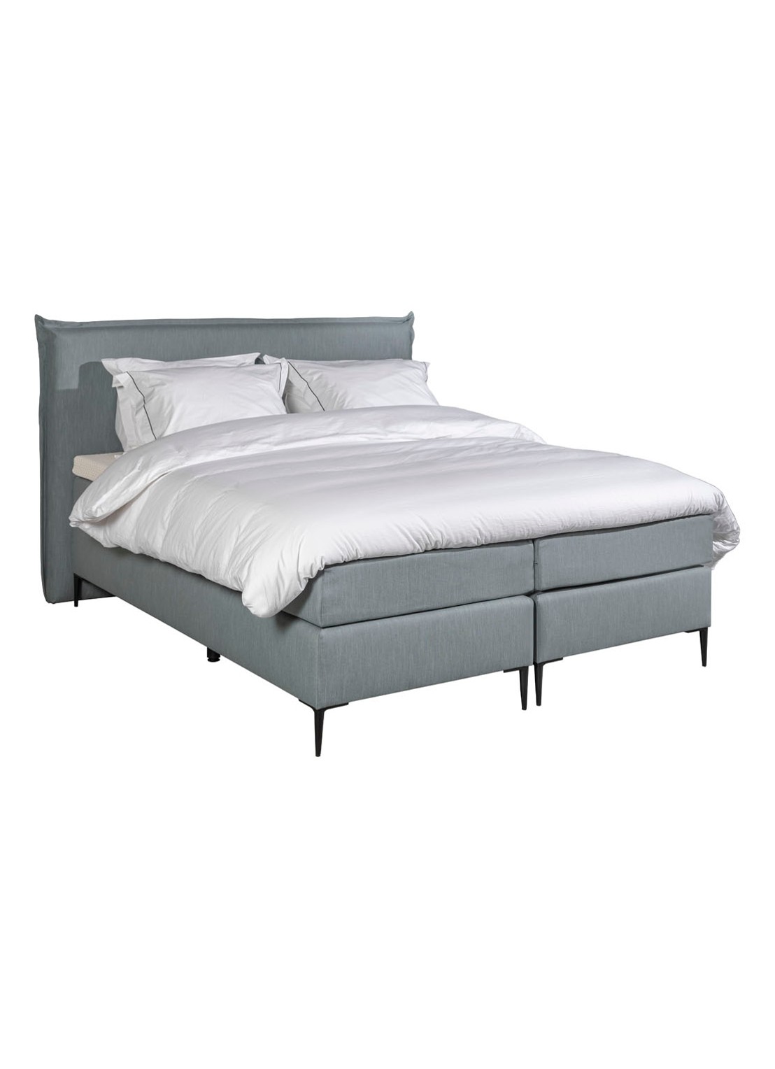 Bloemendaal Capri boxspring combinatie inclusief matras en topper - voorkant 6 staalblauw