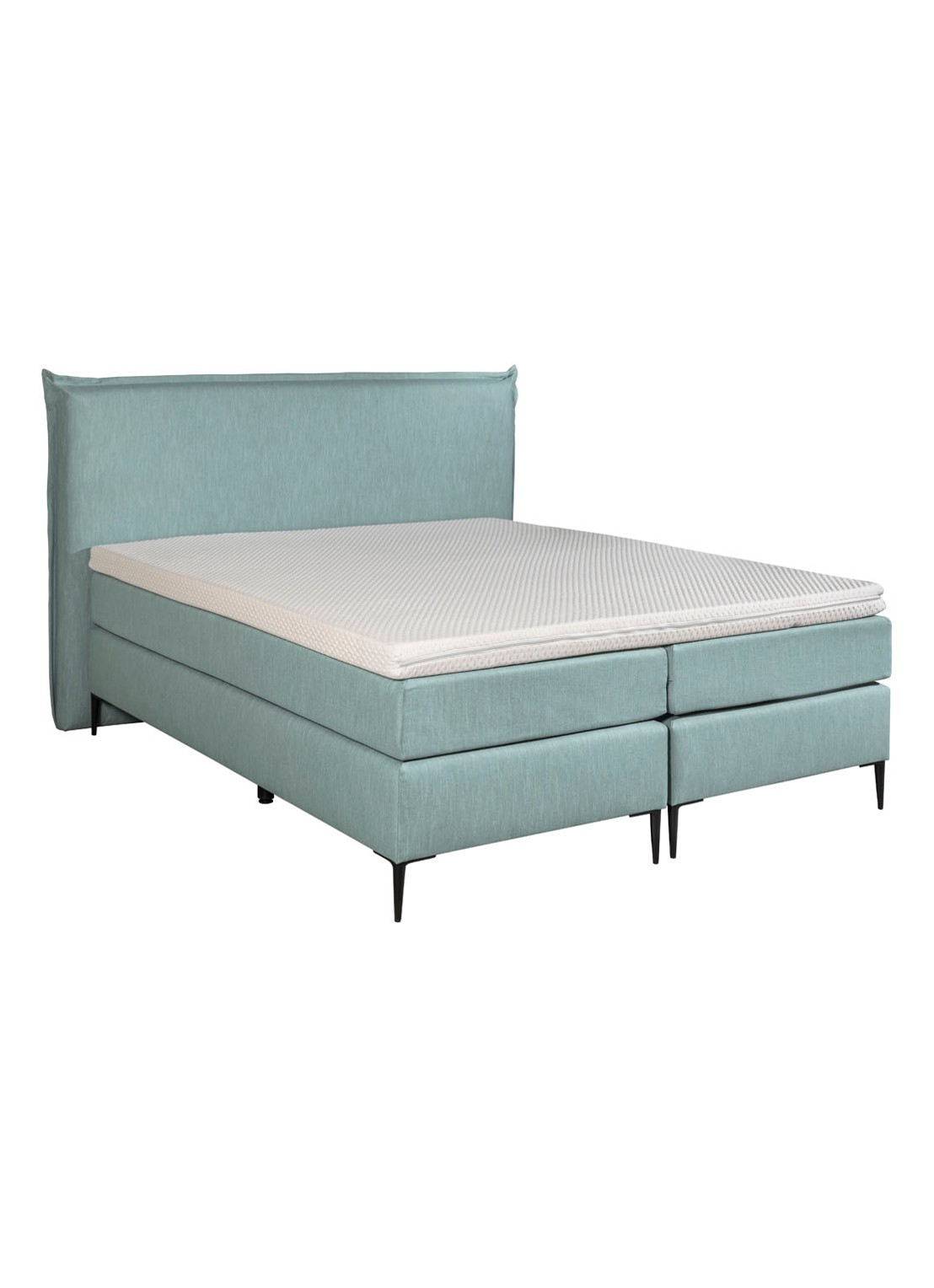 Bloemendaal Capri boxspring combinatie inclusief matras en topper - voorkant 4 lichtblauw