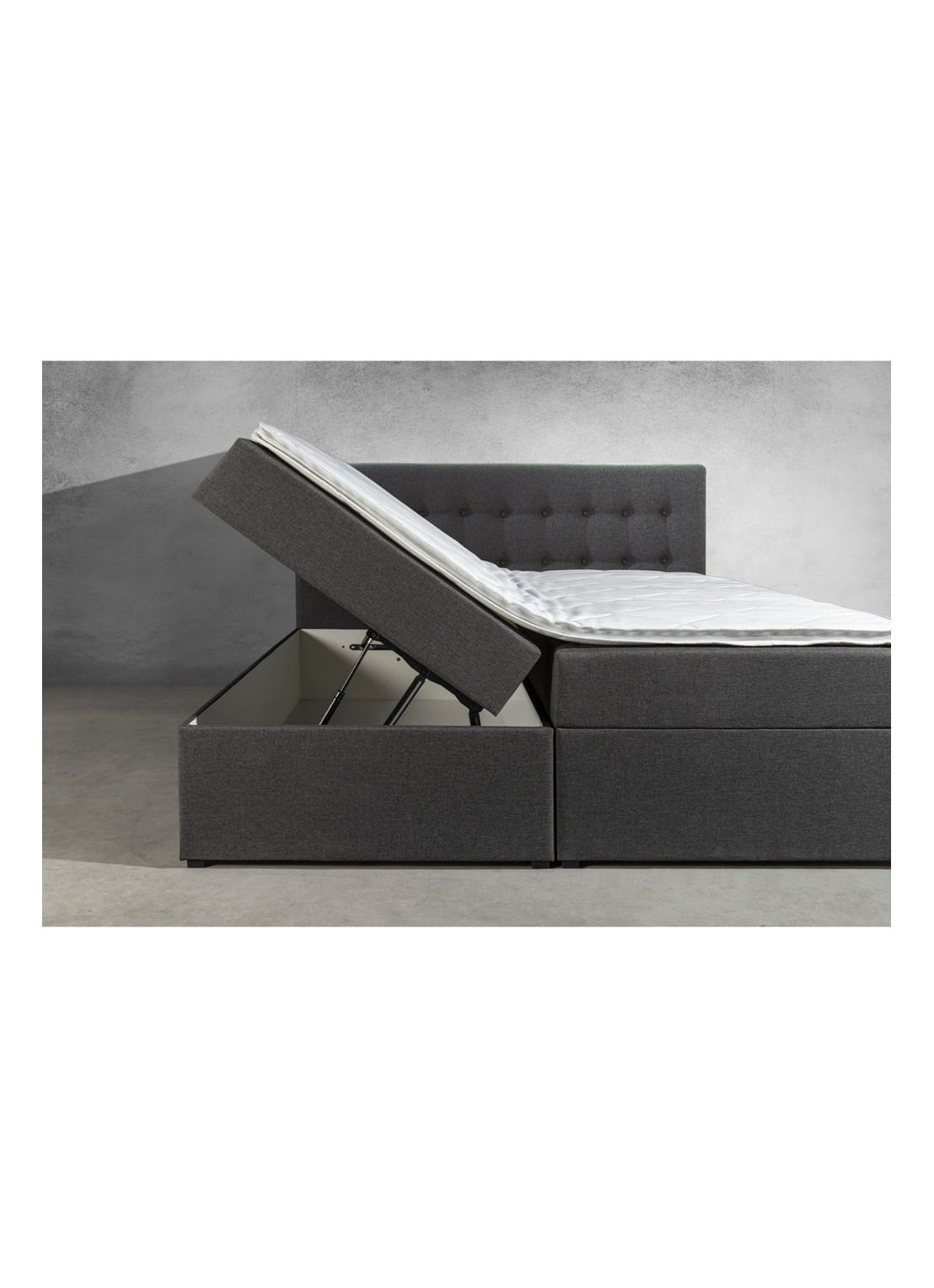 Bloemendaal Guardar Boxspring met opbergruimte inclusief matras en topper - detail 5 antraciet