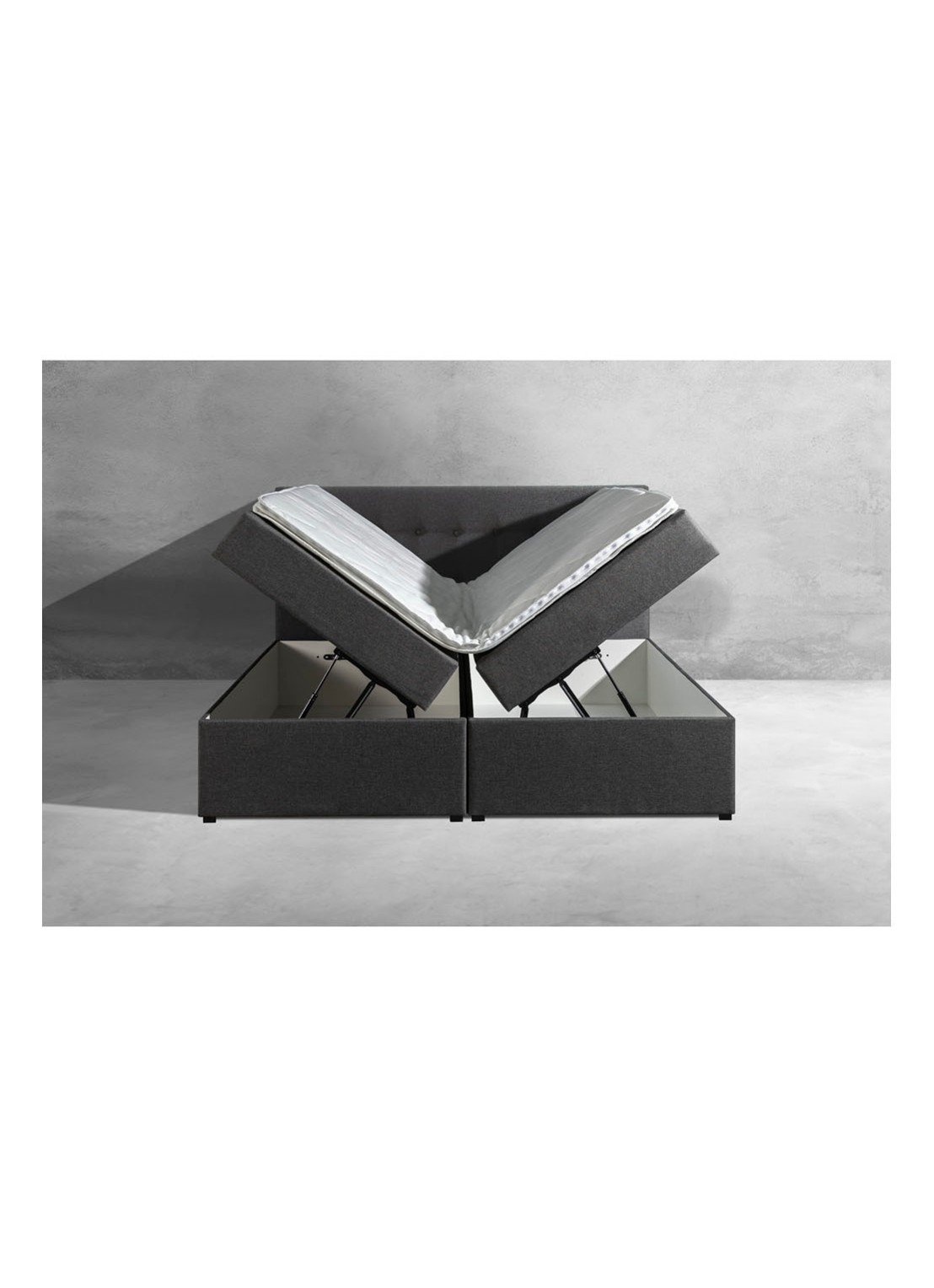 Bloemendaal Guardar Boxspring met opbergruimte inclusief matras en topper - detail 6 antraciet