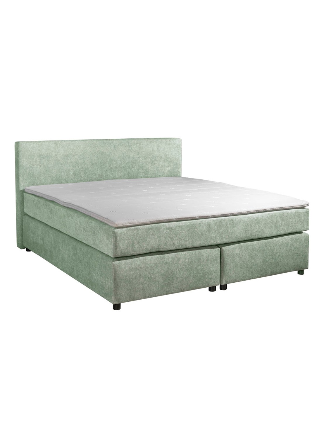 Bloemendaal Monza boxspring combinatie inclusief matras en topper  - voorkant 3 lichtgroen