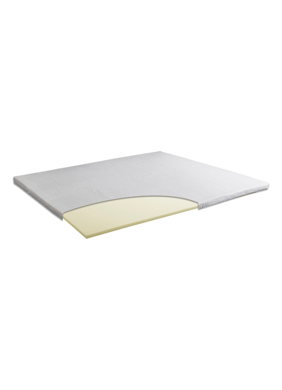 Bloemendaal Topper matras van  katoen - voorkant 2 wit