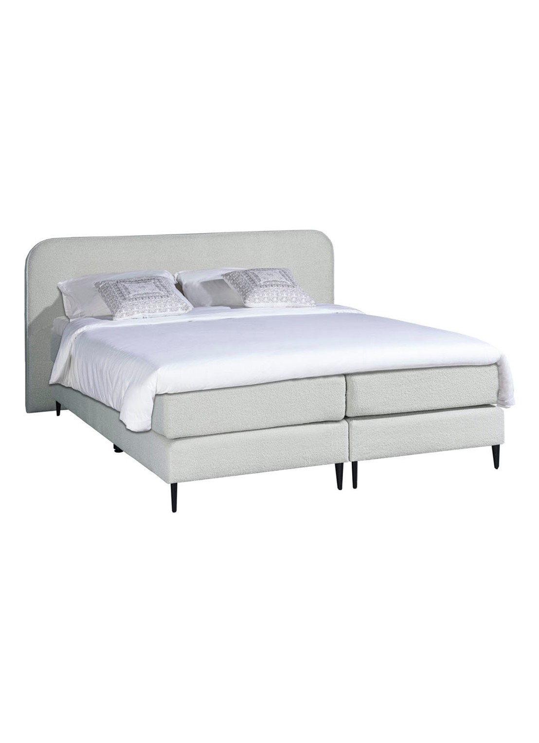 Bloemendaal Treviso boxspring combinatie inclusief matras en topper    - voorkant 2 wit