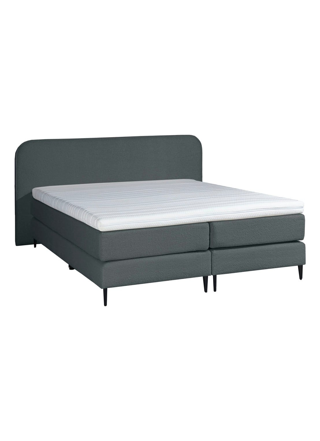 Bloemendaal Treviso boxspring combinatie inclusief matras en topper    - voorkant antraciet