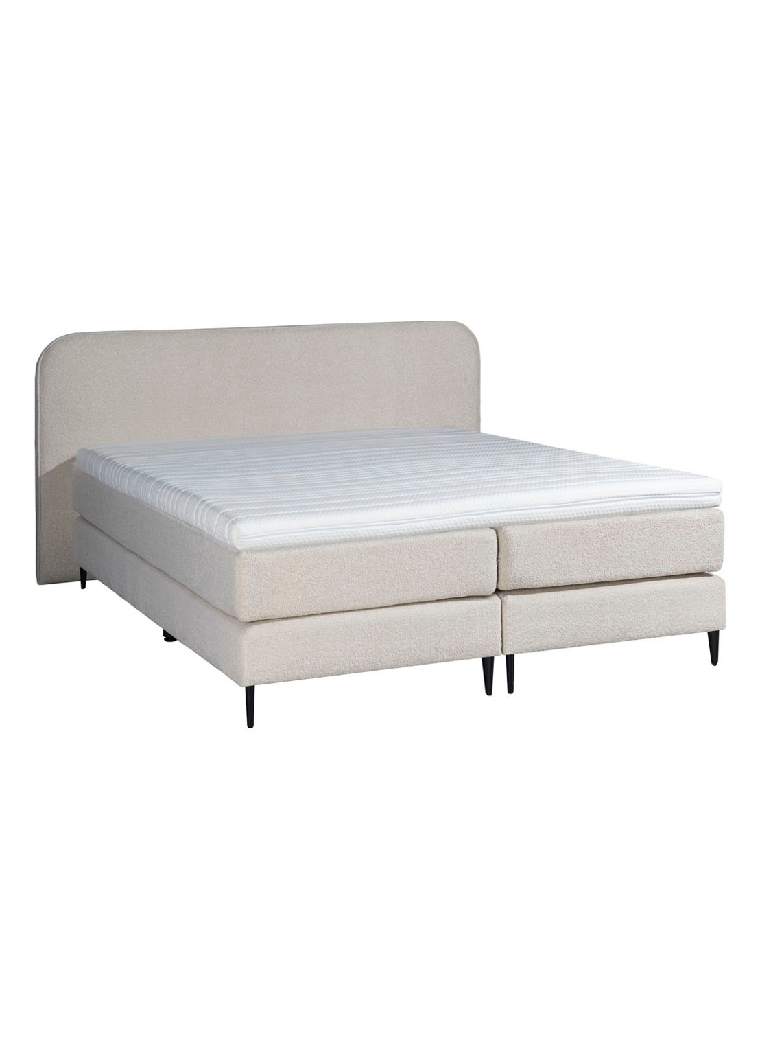 Bloemendaal Treviso boxspring combinatie inclusief matras en topper    - voorkant beige