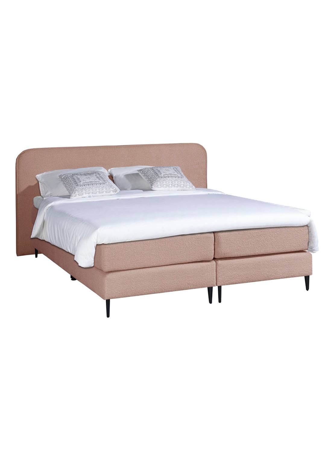 Bloemendaal Treviso boxspring combinatie inclusief matras en topper    - voorkant 6 roze