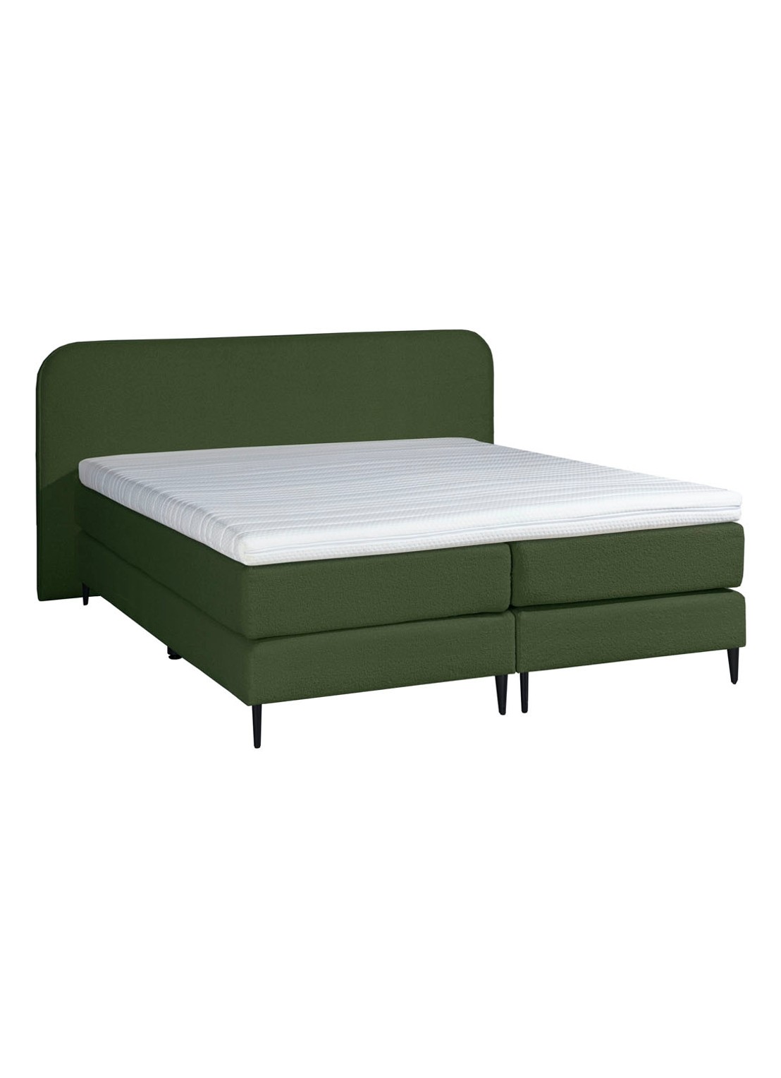 Bloemendaal Treviso boxspring combinatie inclusief matras en topper    - voorkant groen