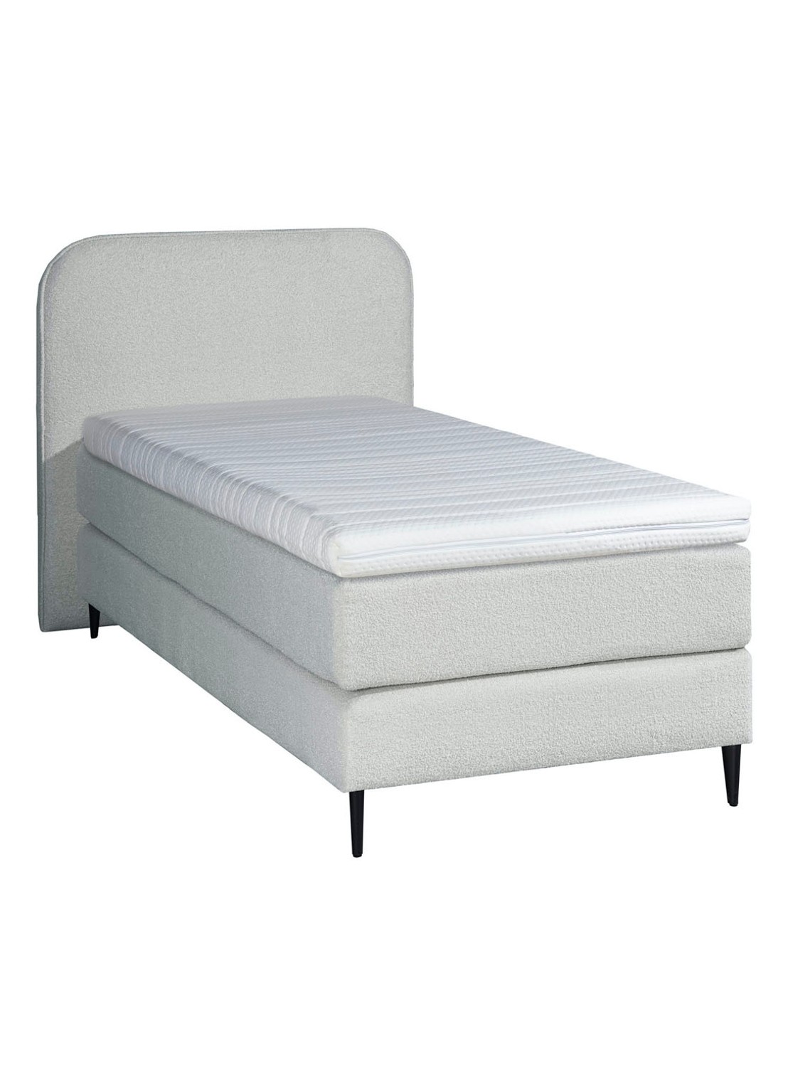 Bloemendaal Treviso eenpersoons boxspring combinatie inclusief matras en topper - voorkant 4 wit