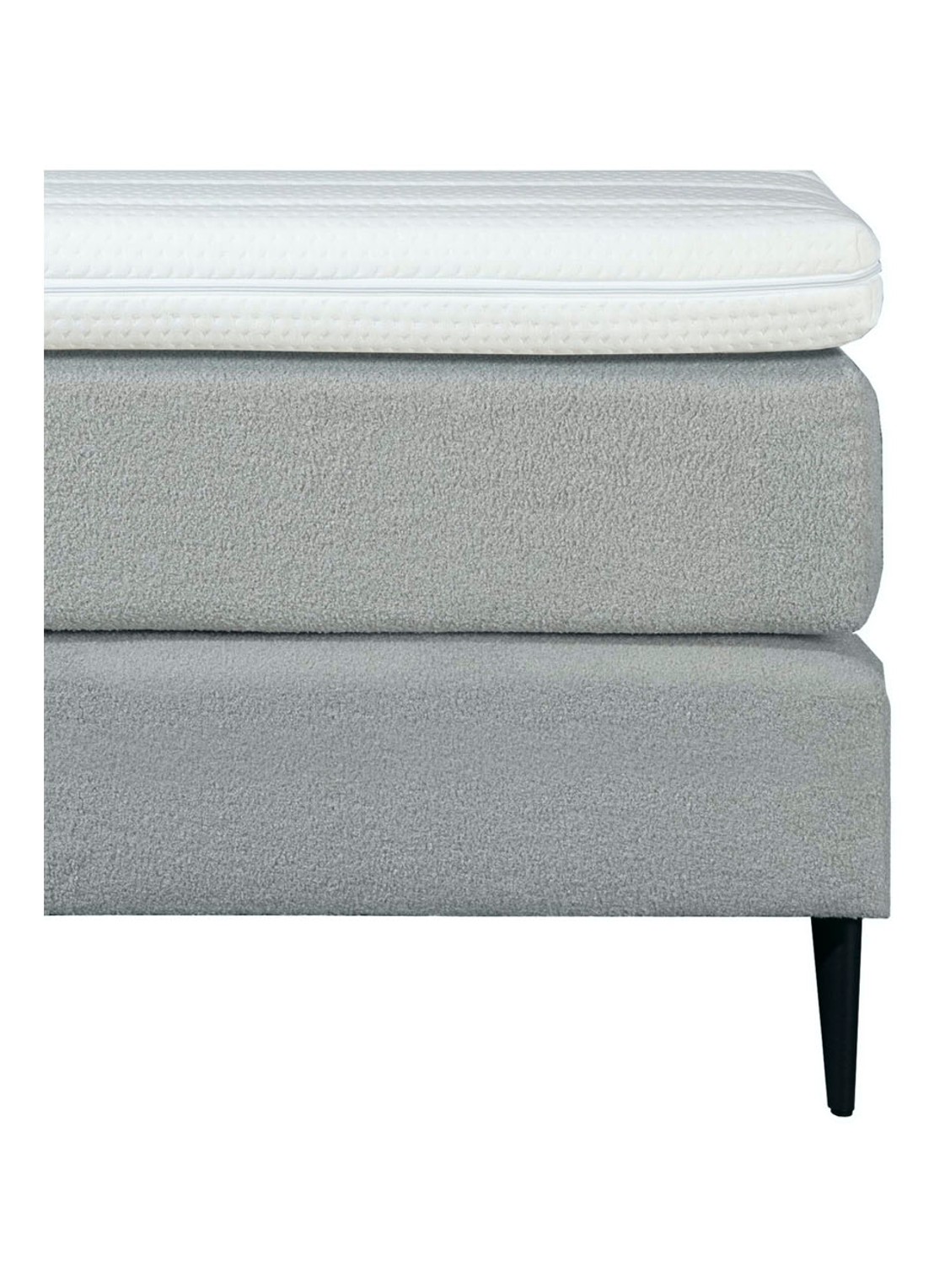 Bloemendaal Treviso eenpersoons boxspring combinatie inclusief matras en topper - achterkant 3 lichtgrijs