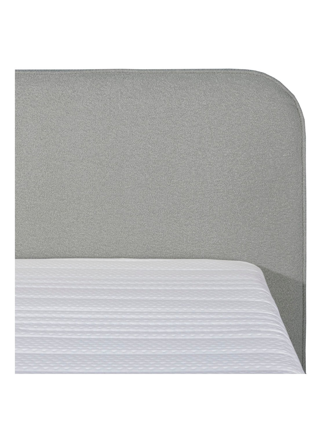 Bloemendaal Treviso eenpersoons boxspring combinatie inclusief matras en topper - voorkant 2 lichtgrijs