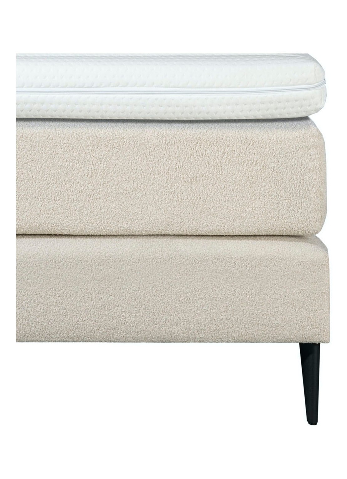 Bloemendaal Treviso eenpersoons boxspring combinatie inclusief matras en topper - achterkant 3 beige