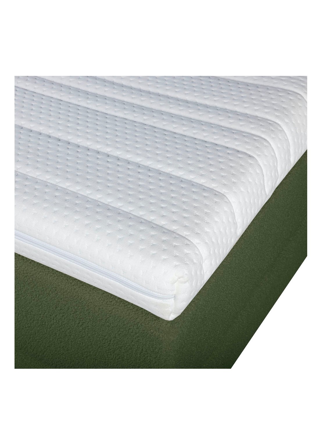 Bloemendaal Treviso eenpersoons boxspring combinatie inclusief matras en topper - detail 3 legergroen
