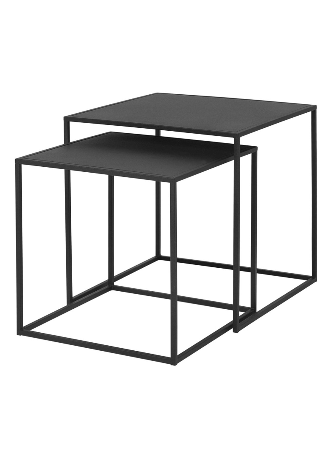 Blomus Fera bijzettafel set van 2 - voorkant zwart