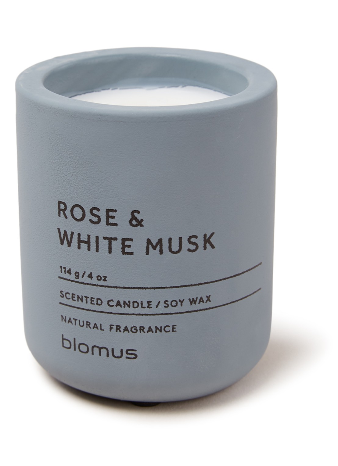 Blomus Rose & White Musk S geurkaars - voorkant 2 blauwgrijs