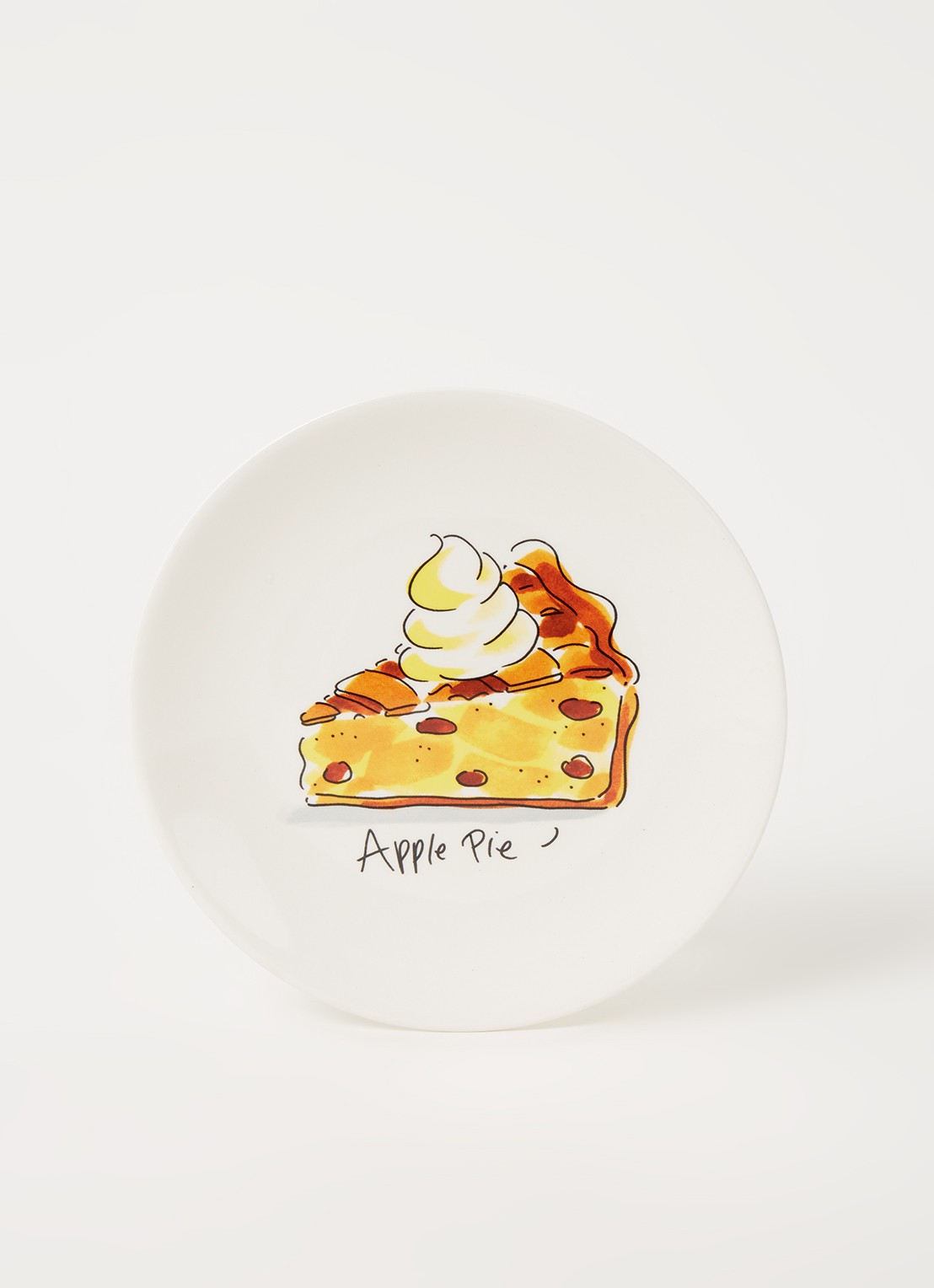 Blond Amsterdam Apple Pie gebaksbordje 18 cm - voorkant 2 wit