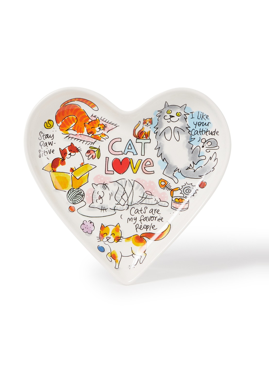 Blond Amsterdam Cat Love serveerschaal 22 cm - voorkant 2 multicolor