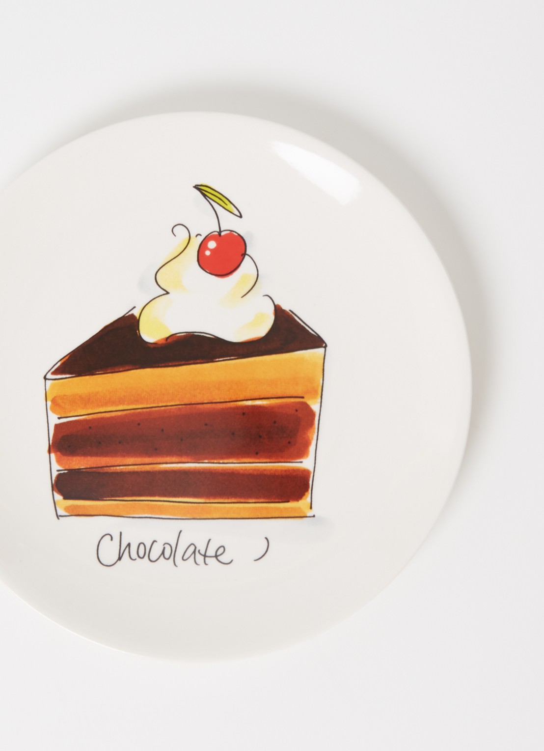 Blond Amsterdam Chocolate gebaksbordje 18 cm - detail gebroken wit