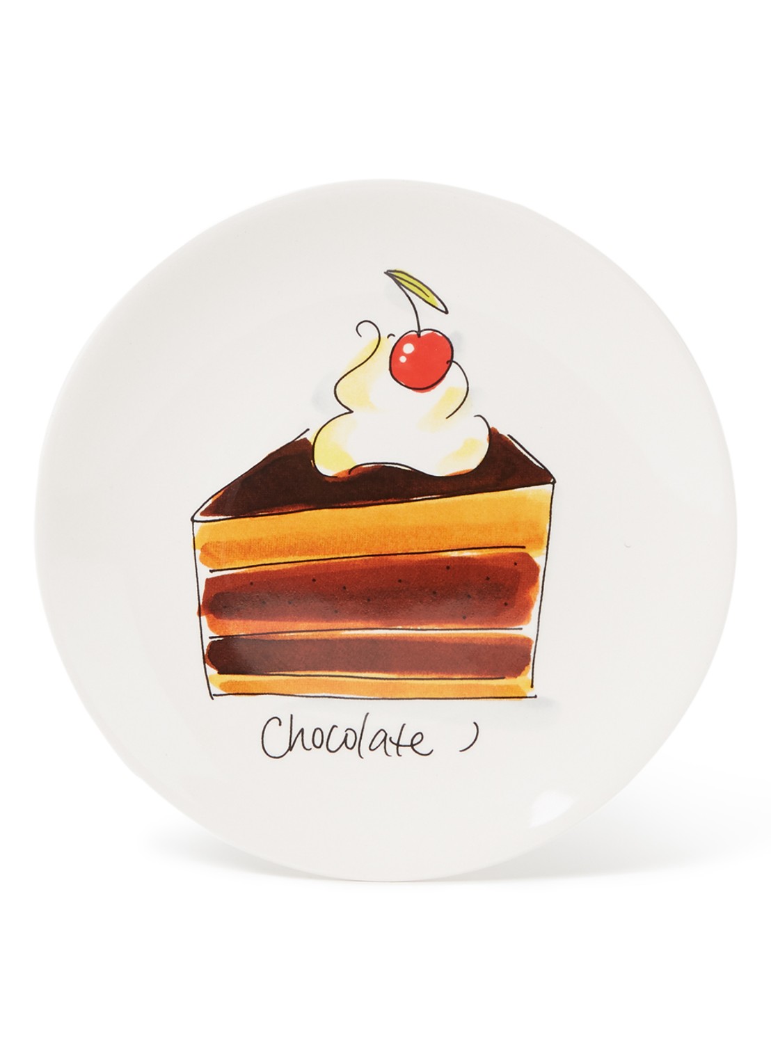 Blond Amsterdam Chocolate gebaksbordje 18 cm - voorkant 2 gebroken wit