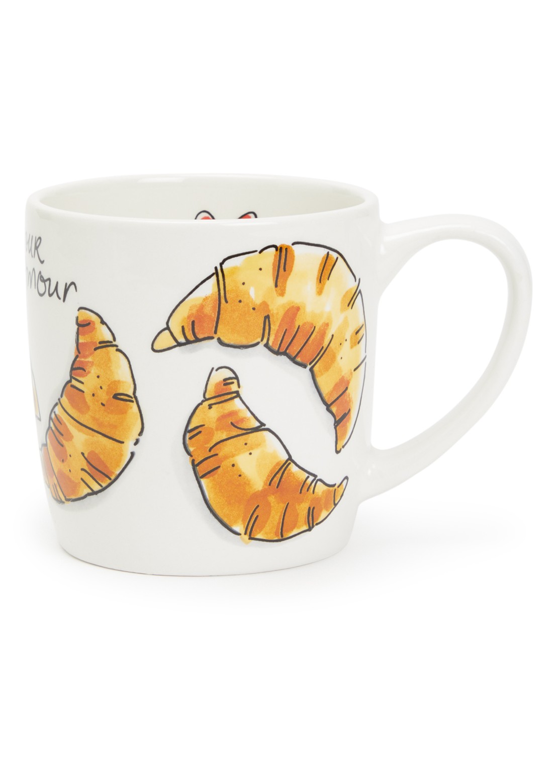 Blond Amsterdam Croissants chunky mok 50 cl - voorkant gebroken wit
