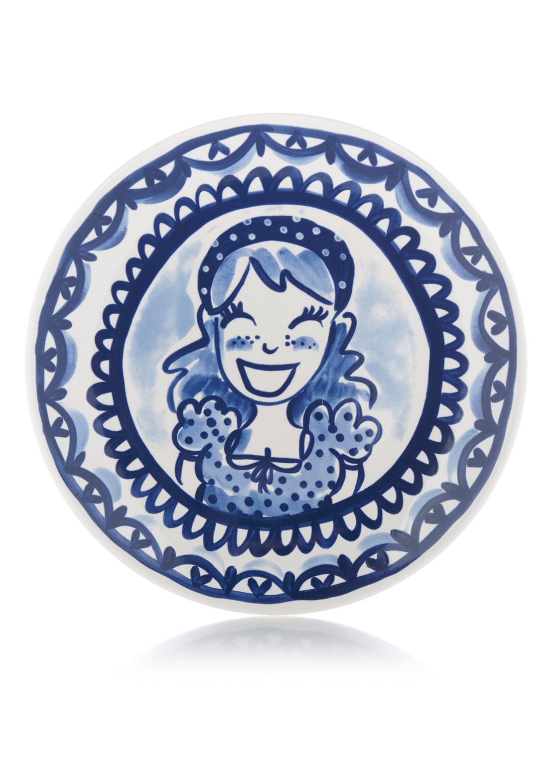 Blond Amsterdam Delfts Blond dinerbord 26 cm - voorkant blauw