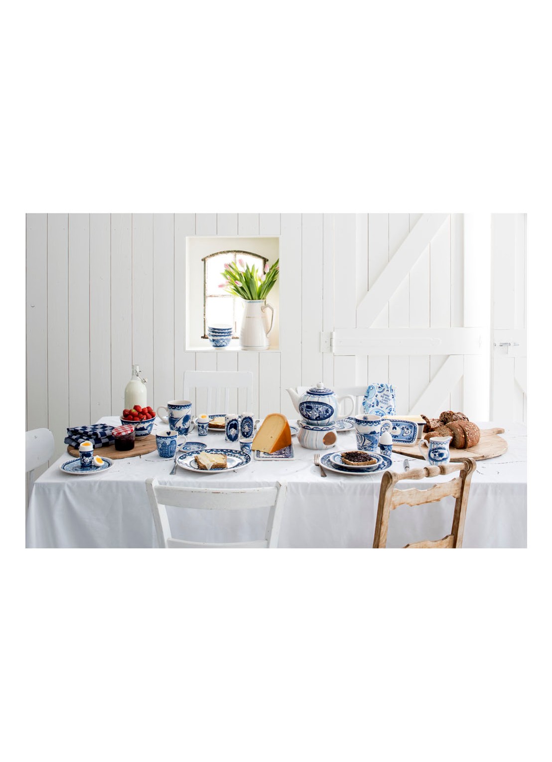 Blond Amsterdam Delfts Blond gebaksbordje 18 cm - voorkant 2 blauw