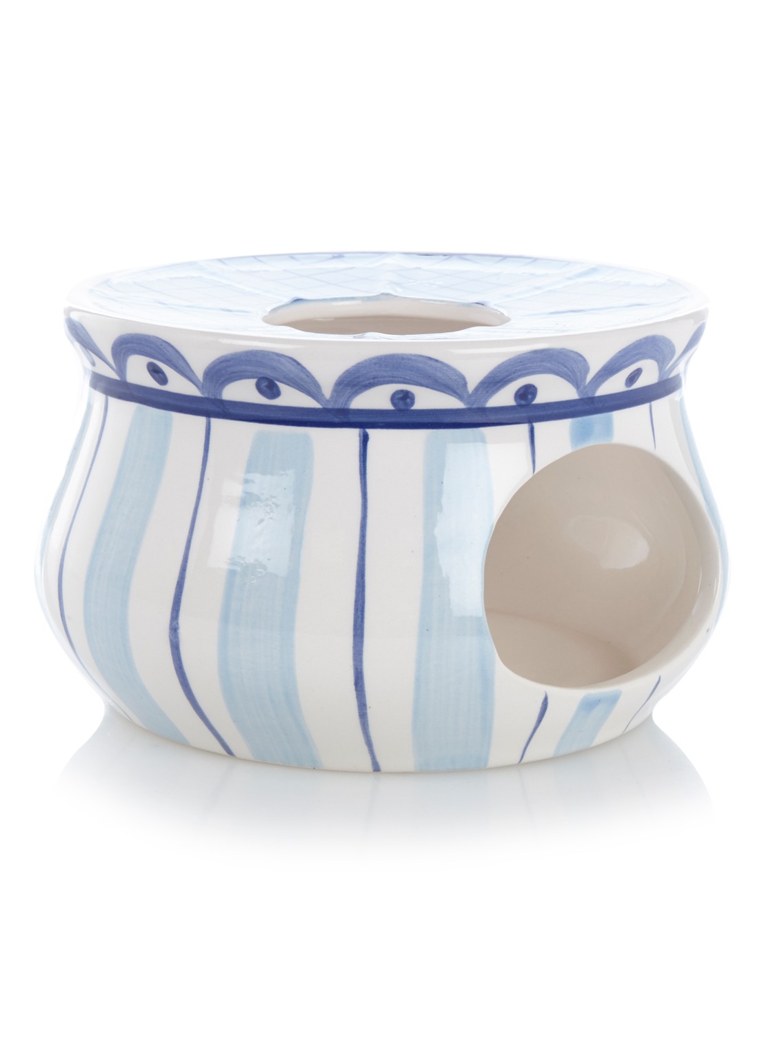 Blond Amsterdam Delfts Blond theepot warmhouder - voorkant blauw