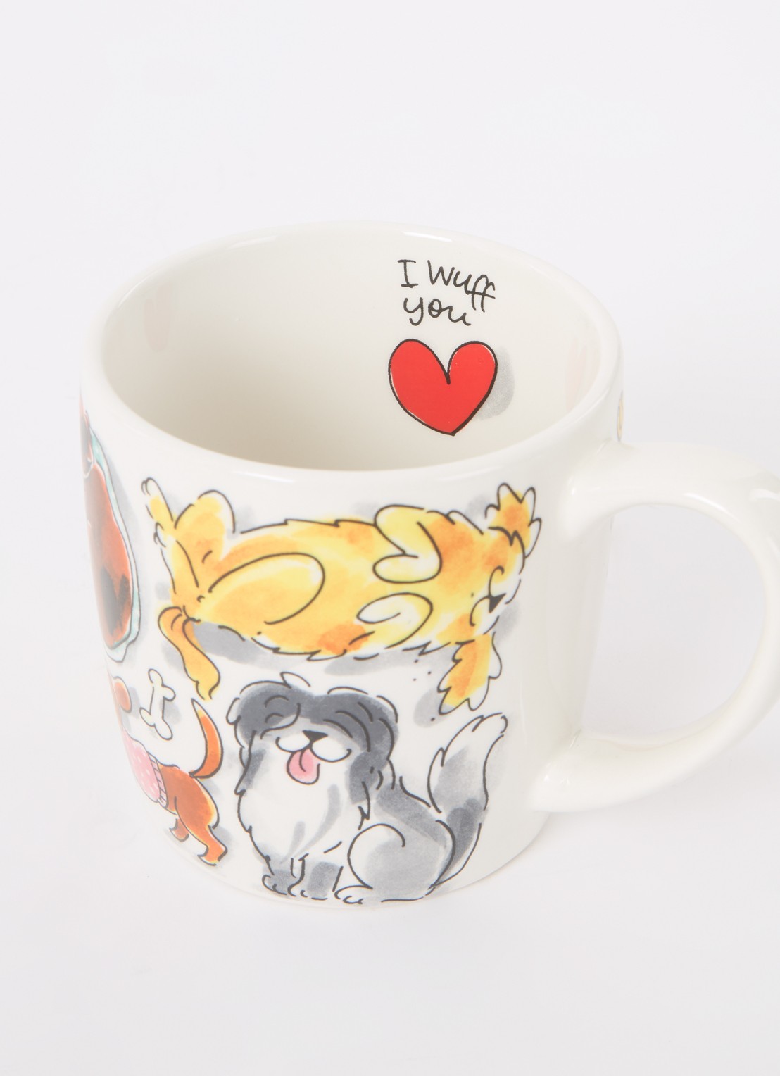 Blond Amsterdam Dog Love chunky mok 50 cl - voorkant 2 gebroken wit