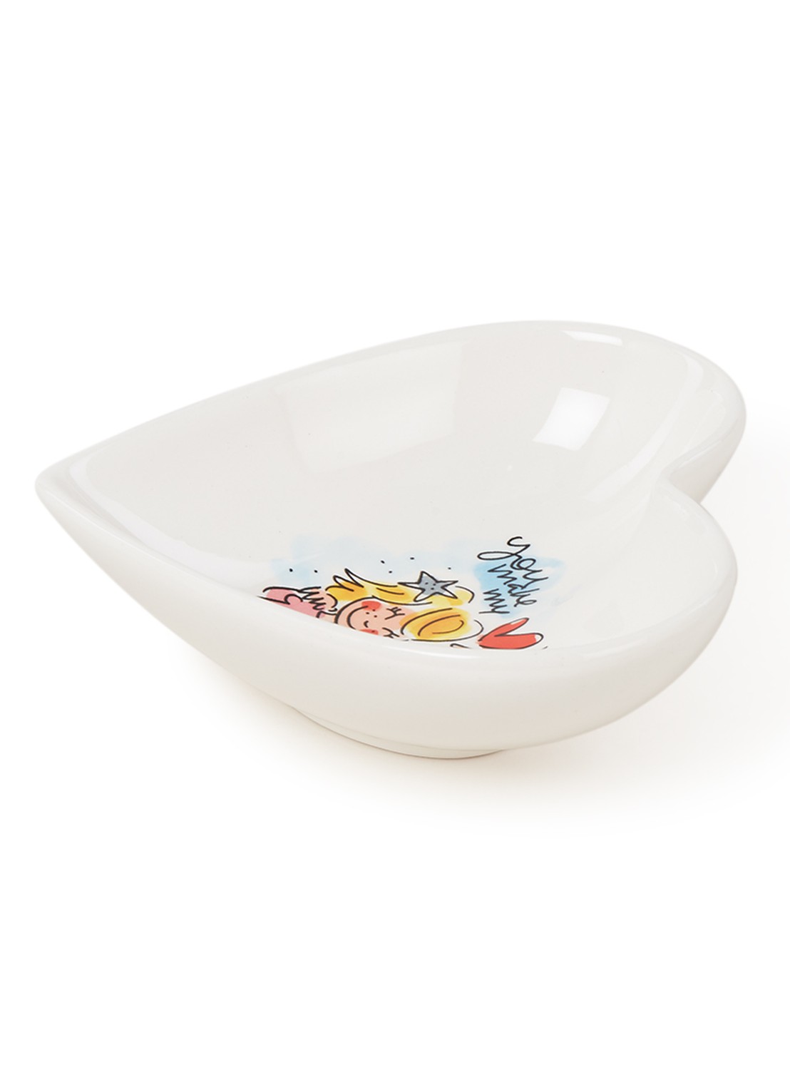 Blond Amsterdam Even bijkletsen kom 16,5 cm  - voorkant wit