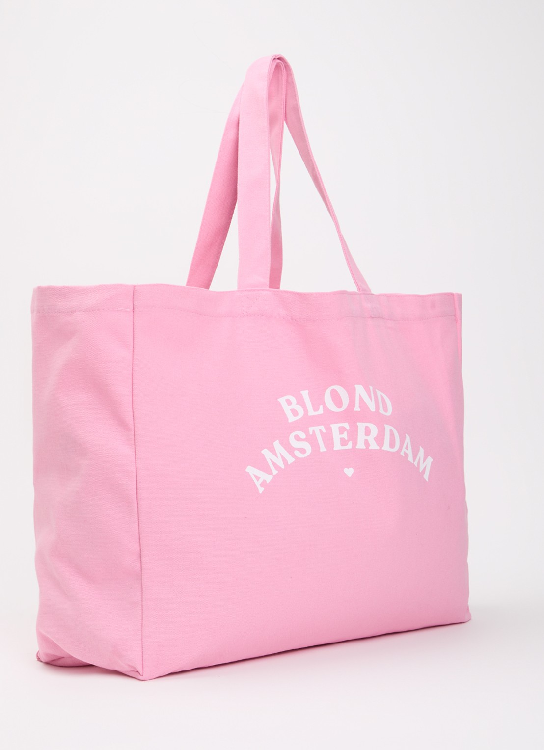 Blond Amsterdam Even Bijkletsen shopper van canvas - achterkant 5 roze