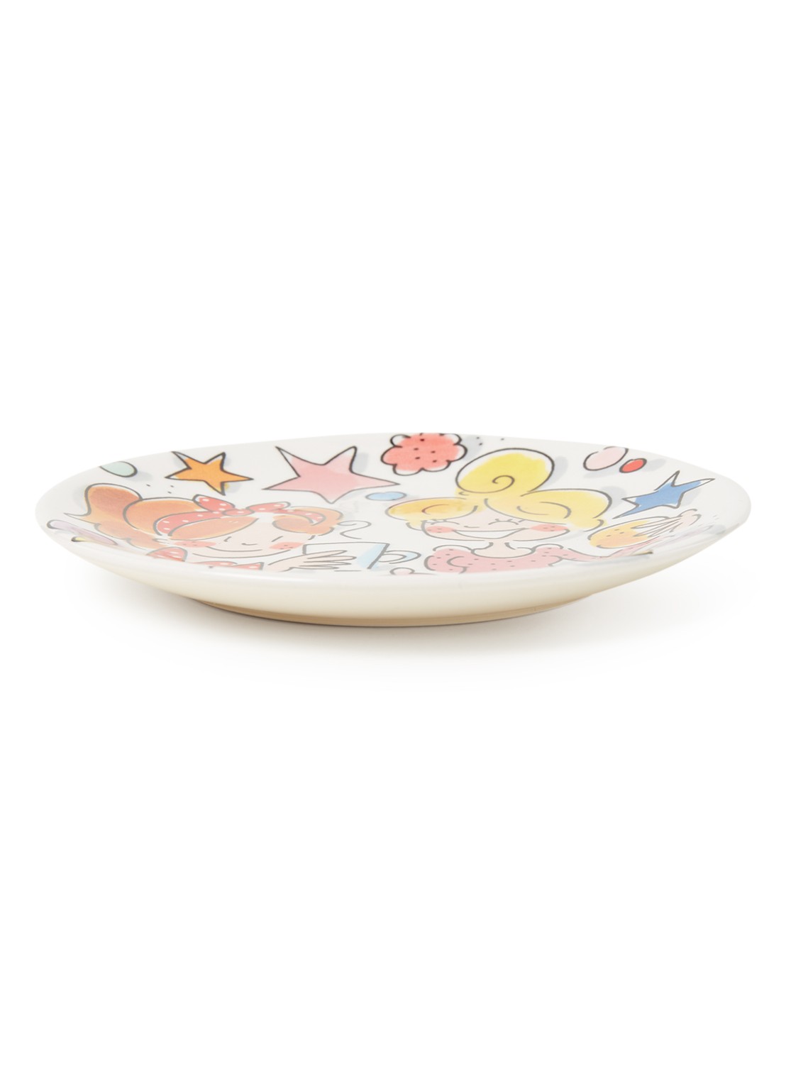 Blond Amsterdam Friends gebaksbordje 12 cm - voorkant wit