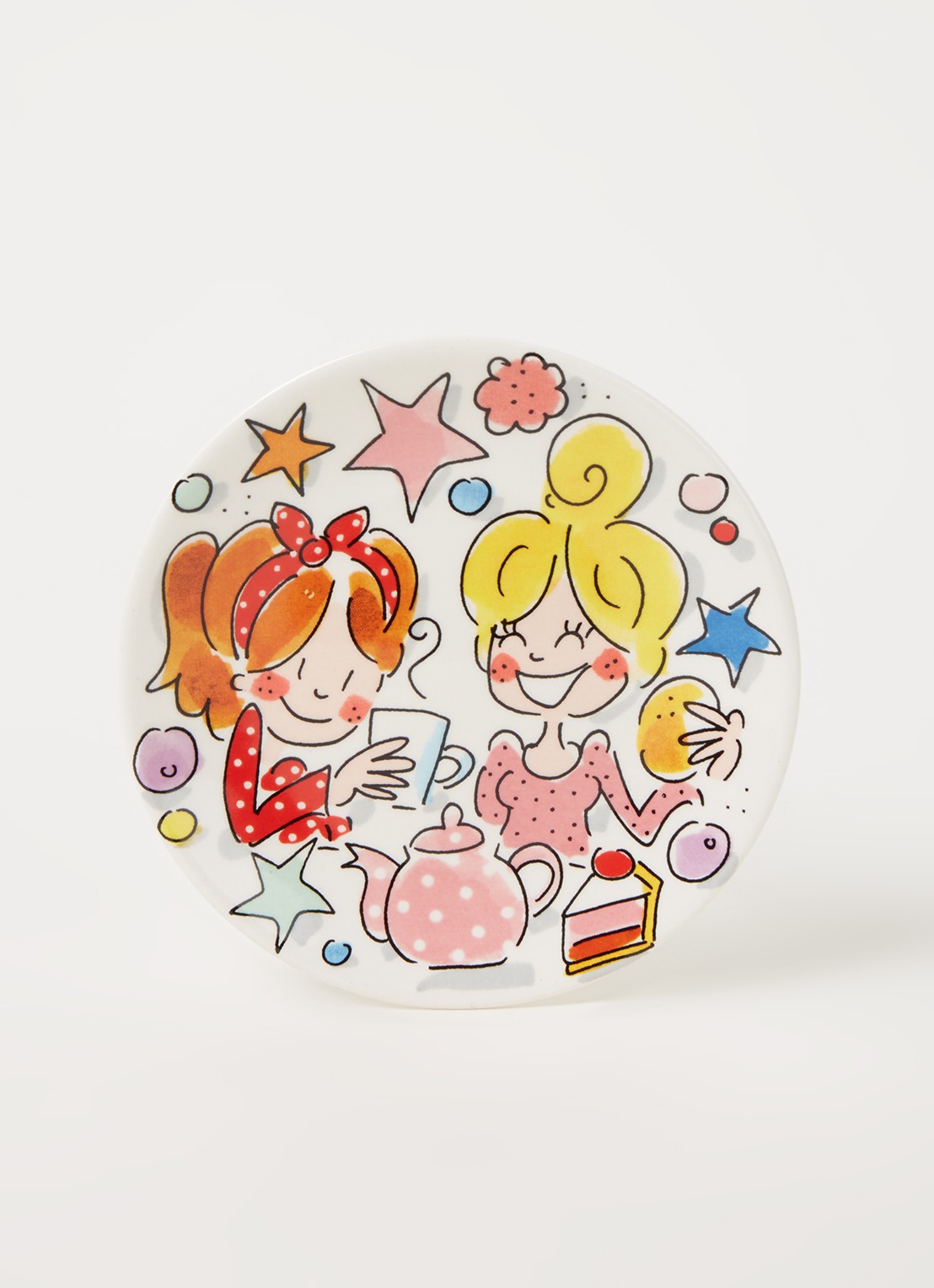 Blond Amsterdam Friends gebaksbordje 12 cm - voorkant 2 wit