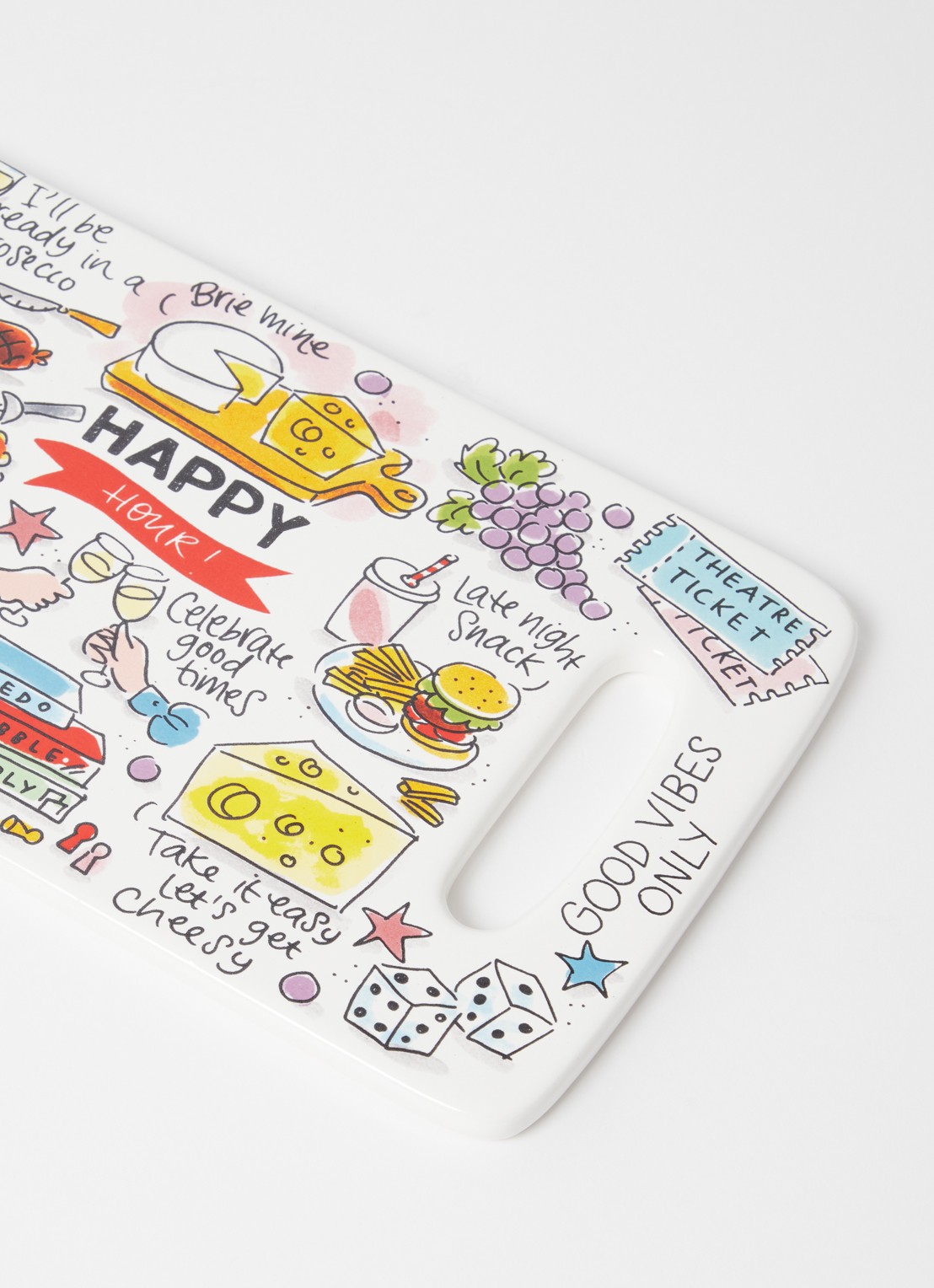 Blond Amsterdam Happy kaasplank 25 cm - voorkant 2 multicolor