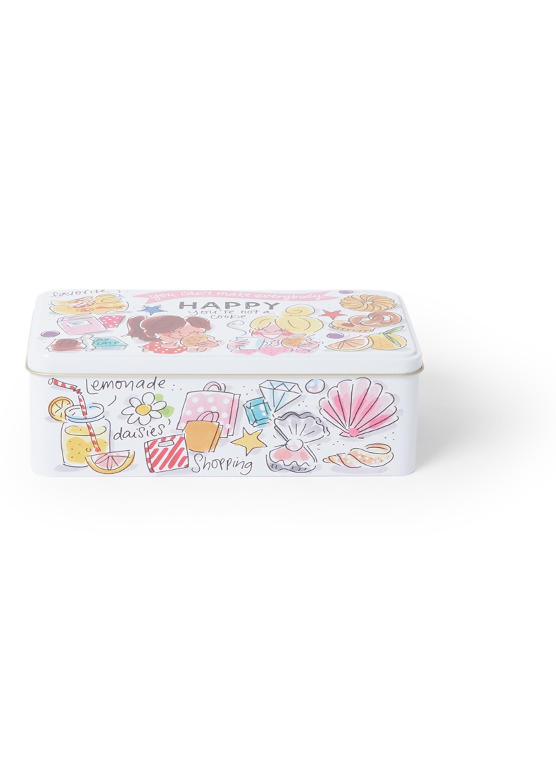 Blond Amsterdam Happy koektrommel 20 cm - voorkant multicolor