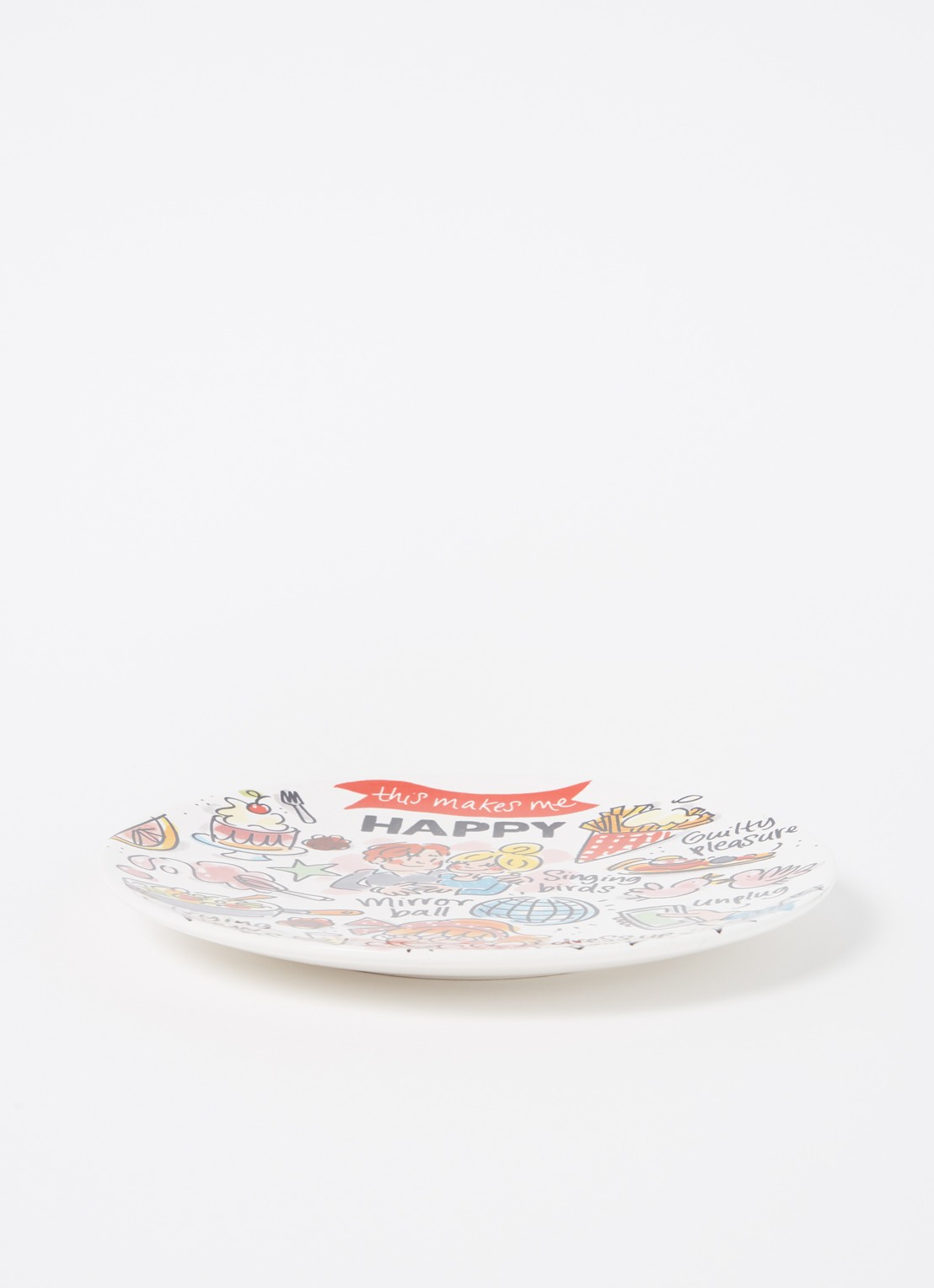 Blond Amsterdam Happy ontbijtbord 18 cm - voorkant 2 multicolor