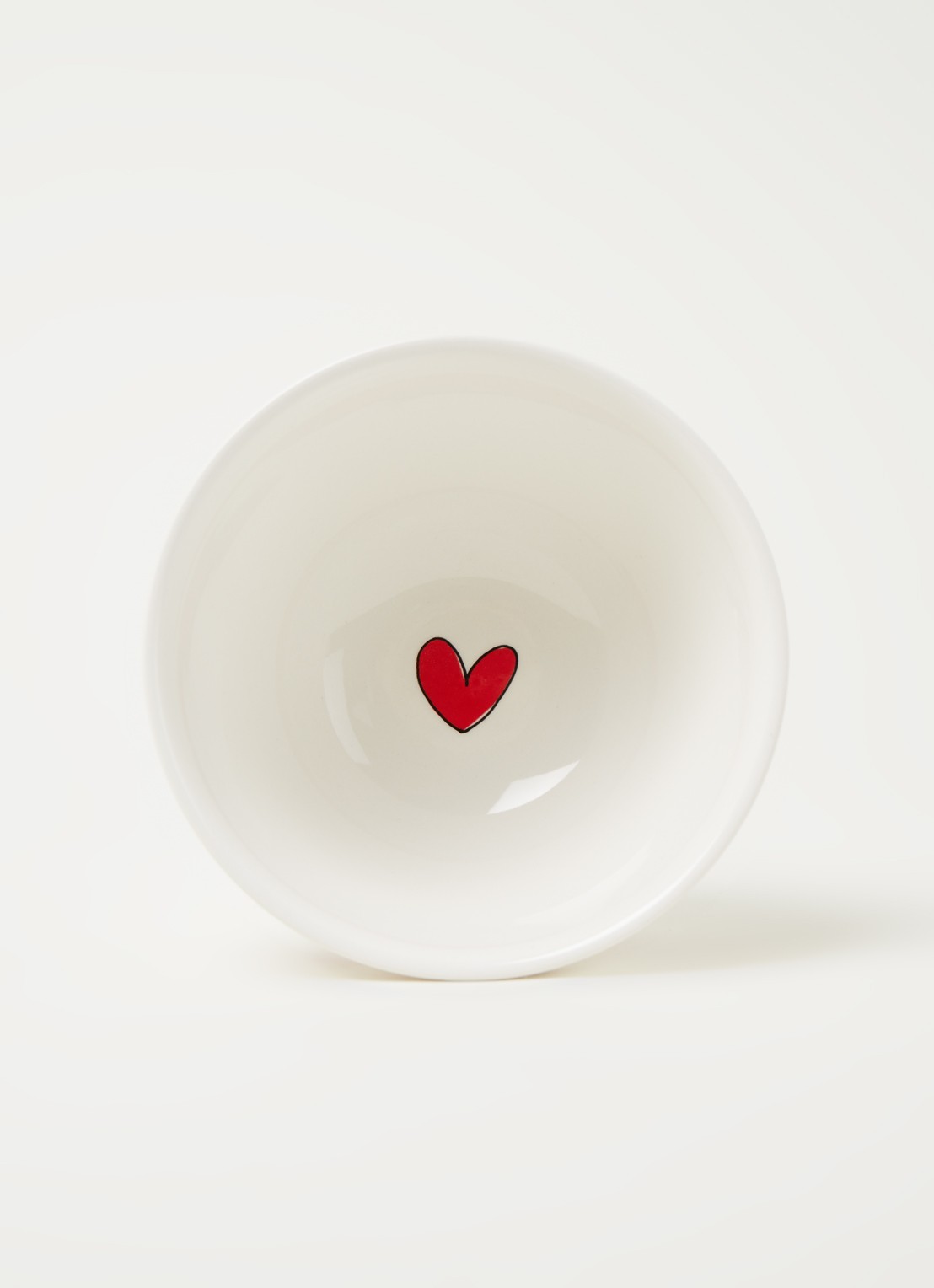 Blond Amsterdam Hearts kom 14 cm - detail wit