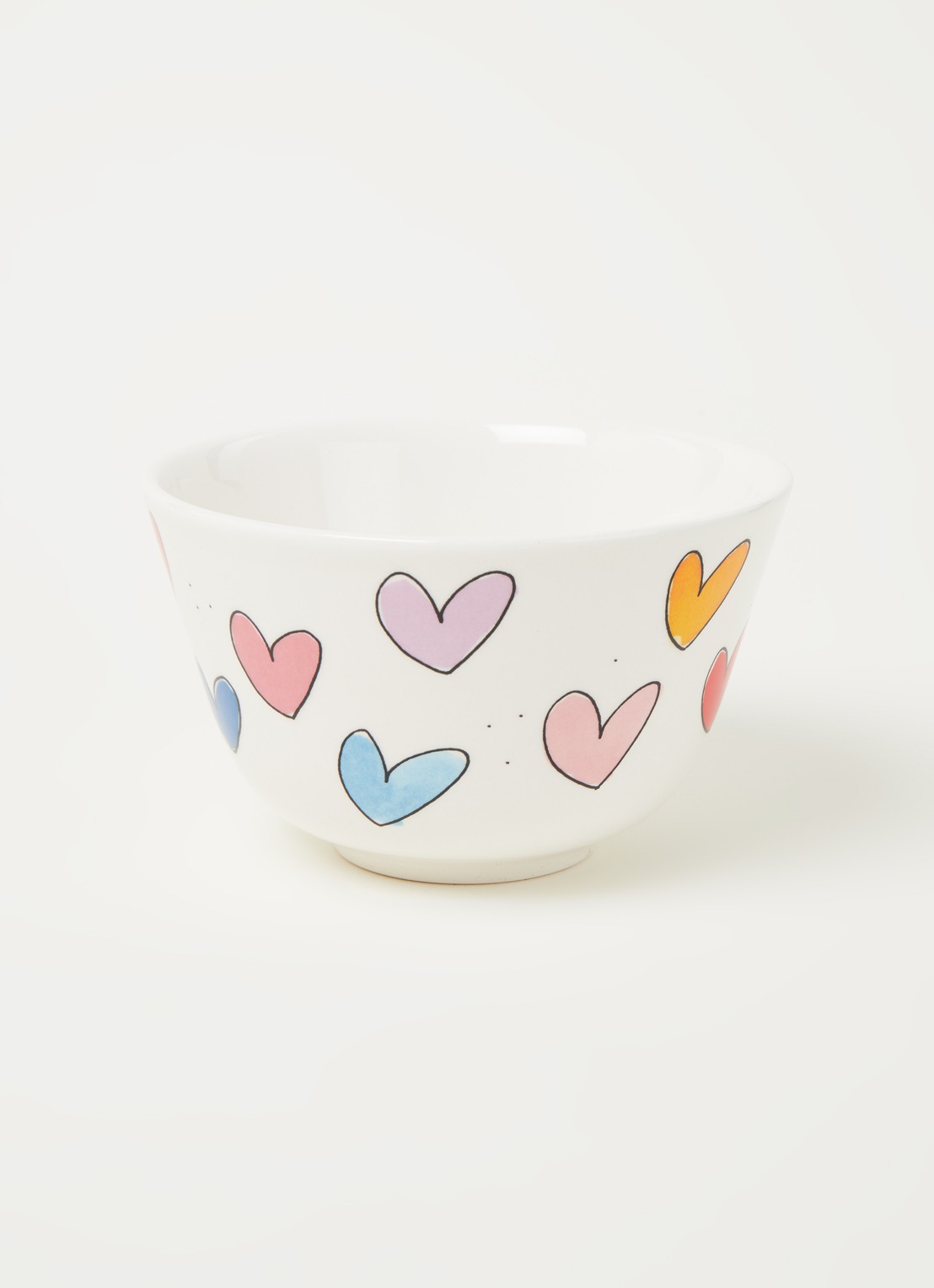 Blond Amsterdam Hearts kom 14 cm - voorkant 3 wit