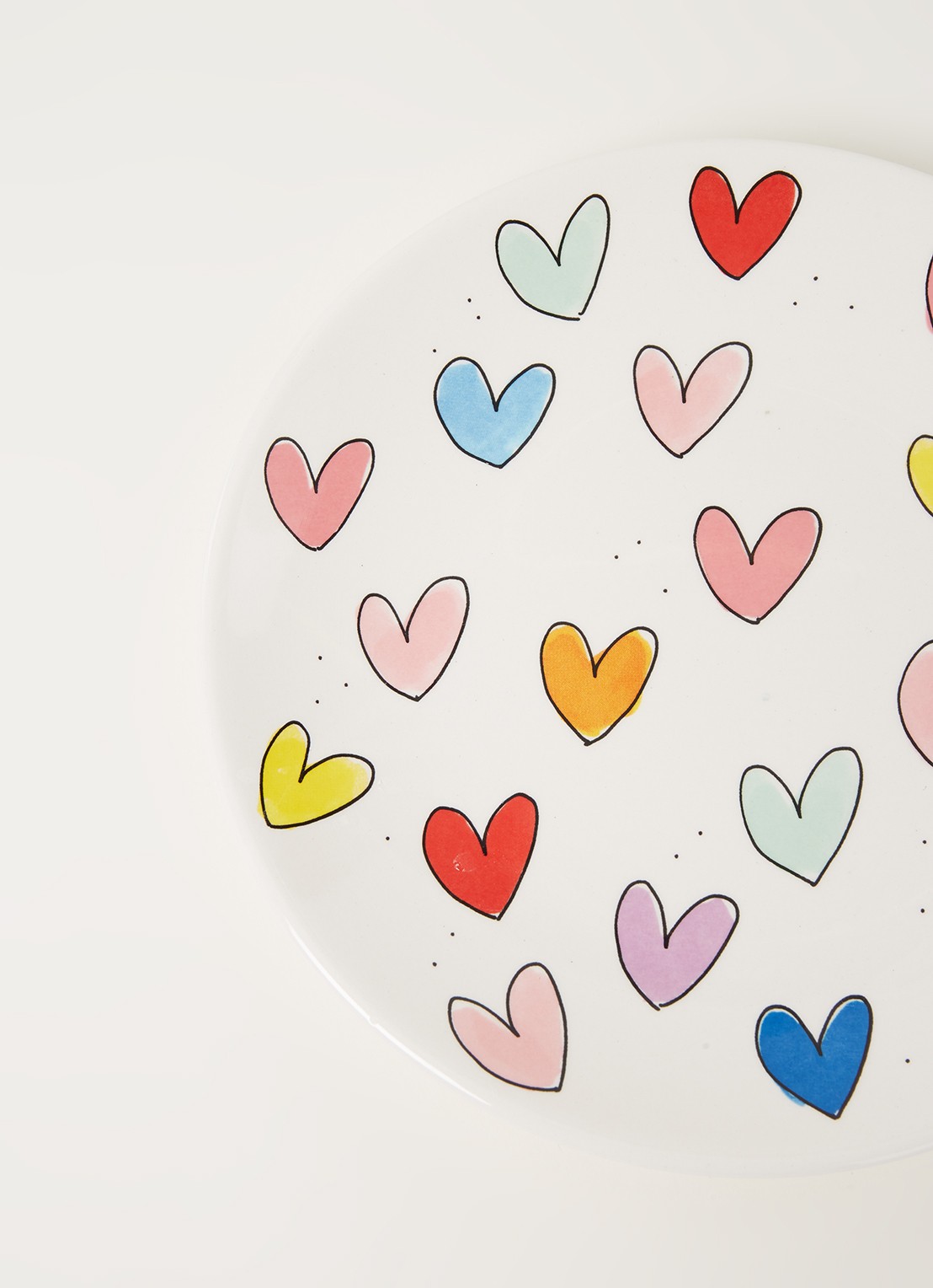 Blond Amsterdam Hearts ontbijtbord 22 cm - detail 3 wit