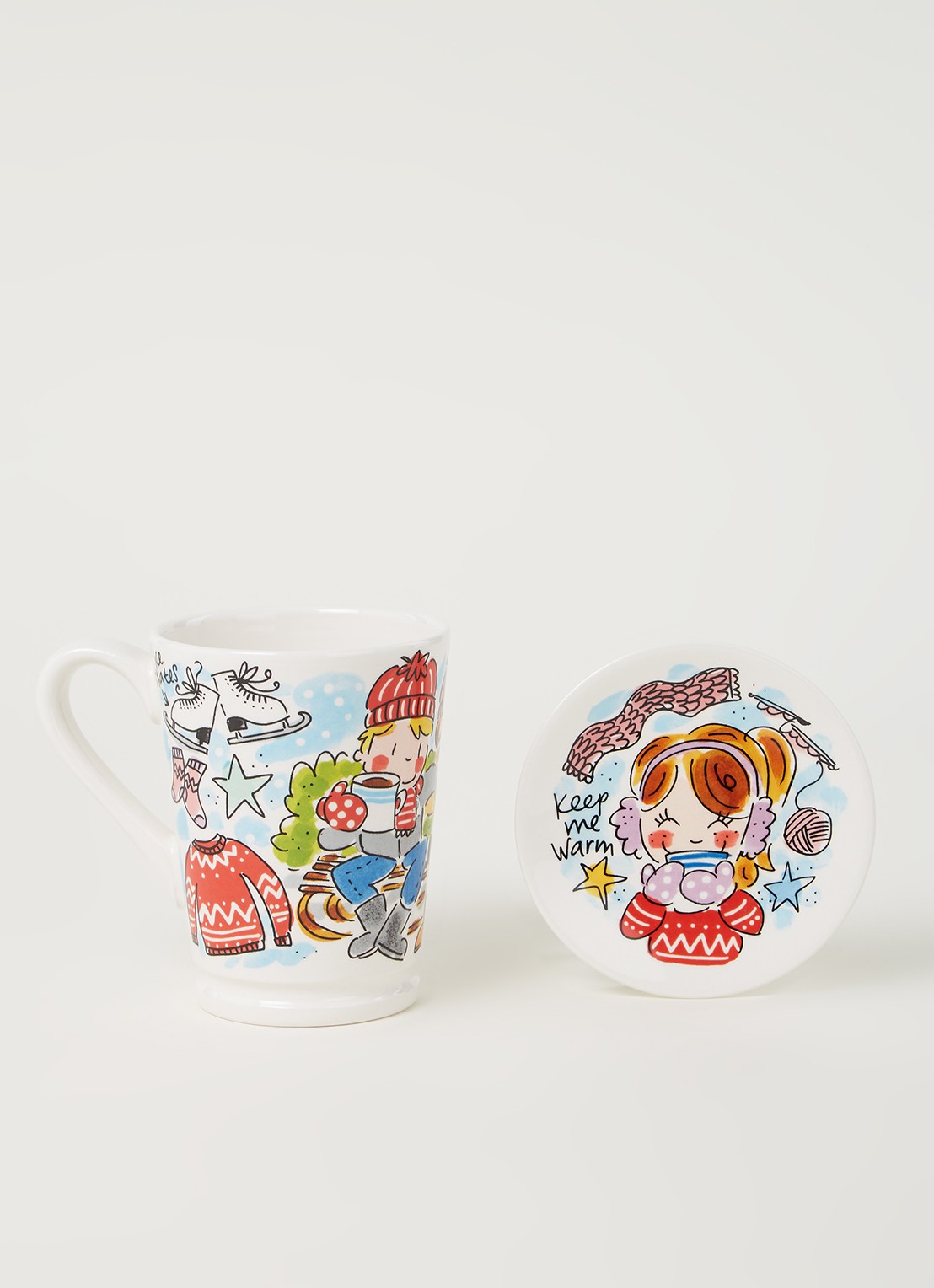Blond Amsterdam Hot Choc XL mok met petit four bordje 50 cl set van 2 - detail 2 wit