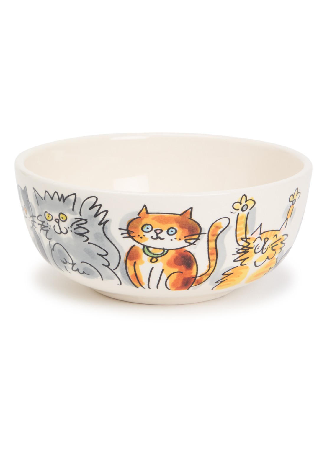 Blond Amsterdam Kat kom 15 cm - voorkant gebroken wit
